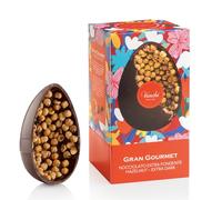 Venchi - Gran Gourmet 70% Extra Dark Chocolate Hazelnut Egg, 540 Gr, Dark Chocolate with Whole "Piedmont Hazelnut", No Surprise, Gluten Free, Venchi Easter Collection