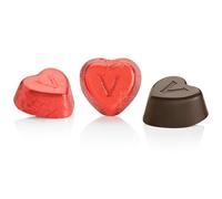Venchi - Heart-Shaped Chocolates, Extra Dark, 1 Kg, Vegan, Gluten Free, No Colourings or Preservatives, Mother's Day Gift Idea