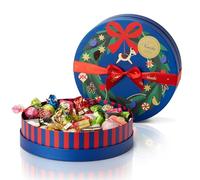 Venchi, Large Hatbox with Assorted Chocolates, with Chocoviar and Nougatine, with "Piedmont Hazelnut", Limited Edition, 21.69 oz, Gluten-Free, Gift Idea