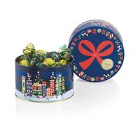 Venchi, Medium Christmas Hatbox Gift Tin with Assorted Perla Chocolates, with Whole Piedmont Hazelnut, Limited Edition, 7.2 oz, Gluten-Free, Gift Idea
