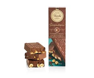 Venchi - Milk Chocolate Hazelnut Chunky Bar with only "PGI Piedmont Hazelnut", 44 lb, Gluten-Free, Dye-free and Preservative-Free