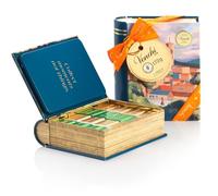 Venchi - Mini Tin Book Firenze with Cremini Chocolates, Classic 1878 and Pistachio Flavours, 6.06 oz, Gluten-Free, No Artificial Colours, No Preservatives, Gift Idea