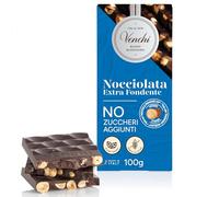 Venchi - No Added Sugar Dark Hazelnut Bar, 100 g, No Artificial Sweeteners, Gluten Free, Vegan