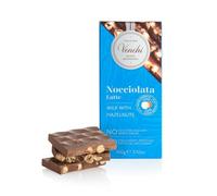 Venchi - NO Added Sugar Milk Hazelnut Bar, 100 g - NO Artificial Sweeteners - With Whole PGI Piedmont Hazelnut - Gluten Free