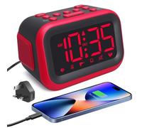 Venchin 115dB Super Loud Alarm Clock for Heavy Sleepers, Mains Powered