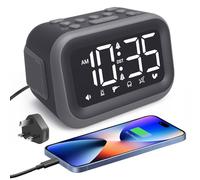 Venchin 115dB Super Loud Alarm Clock for Heavy Sleepers, Mains Powered