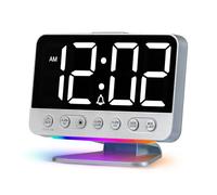 Venchin Digital Alarm Clocks Bedside, Loud Alarm Clock for Heavy Sleepers, Snooze, USB Port, Adjustable Brightness/Volume, Mains Powered, 12/24H, Modern Clocks for Bedrooms Home Office Room Docer
