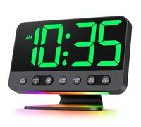 Venchin Digital Alarm Clocks Bedside, Loud Alarm Clock for Heavy Sleepers, Snooze, USB Port, Adjustable Brightness/Volume, Mains Powered, 12/24H, Modern Clocks for Bedrooms Home Office Room Docer