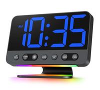 Venchin Digital Alarm Clocks Bedside, Loud Alarm Clock for Heavy Sleepers, Snooze, USB Port, Adjustable Brightness/Volume, Mains Powered, 12/24H, Modern Clocks for Bedrooms Home Office Room Docer