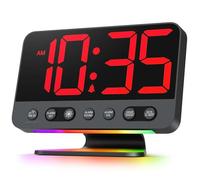 Venchin Digital Alarm Clocks Bedside, Loud Alarm Clock for Heavy Sleepers, Snooze, USB Port, Adjustable Brightness/Volume, Mains Powered, 12/24H, Modern Clocks for Bedrooms Home Office Room Docer
