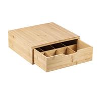Vencier Bamboo Coffee Pod Holder | 64-Pod Capacity | Compatible with Tassimo Pods | Multi-Purpose Coffee Machine Stand | Pod Drawer Organizer | Wooden Kitchen Storage for Coffee & Tea Pods