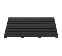 Vencier Bamboo Duckboard Bath Mat | Anti Slip Mat - New Slatted Design | Spa, Bath, Shower Bathroom Decor | (Black)