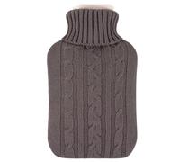 Vencier Large 2L Hot Water Bottle with Plush Cover & Bobble - Durable, Washable Heating Pad for Body Pain Relief & Cosy Nights - Perfect for Aches, Pains, and Thoughtful Gifts (Grey Knitted)