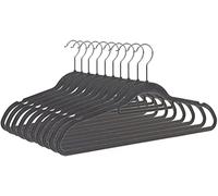 Vencier Non Slip Velvet Hangers | Heavy Duty Coat Hangers | 360 Degree Swivel Hooks | Premium Space Saving Design (Grey, 20 Pack)