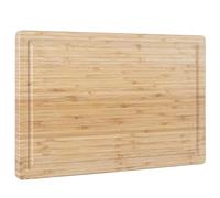 Vencier Organic 2-in-1 Bamboo Chopping Board: Extra-Large, Juice Groove. Ideal for Meat, Veggies, Cheese, Bread. A Premium Kitchen Essential Cutting Board (38 x 25 x 2 cm)