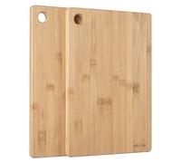 Vencier Thick Wooden Cutting Boards Set - Perfect for Meat Carving, Vegetable and Bread Cutting - Bamboo Chopping Board Ensemble (2pc Set)