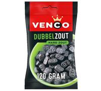 Venco Dutch Licorice Double Salt Bag 120g / Dubbelzout Hard Zout