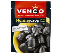 Venco Honingdrop 235 g, Sweet Honey Liquorice Drops from the Netherlands, Dutch Licorice, Zoete Drop from Holland