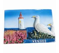 Vendee France Fridge Magnet Travel Souvenir Kitchen Refrigerator Decoration Hand Painted Resin Craft