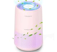 VENDFO Air Purifiers for Bedroom, H13 HEPA Air Purifiers - Covers Up to 1074 ft² - 24dB Ultra-Quiet Sleep Mode, 360° Outlet Air Cleaner , Perfect for Home, Pets (Cream Pink)