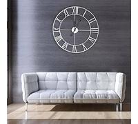 Vendics Large Outdoor Garden Wall Clock Big Roman Numerals Giant Open Face Metal 60 cm (White)