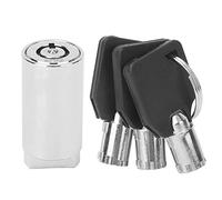 Vending Machine Lock and Key, Zinc Alloy Chrome Color Single Opening Key Vending Machine Lock Cylinder for Automatic Selling Machines Industrial Tank Safe Box