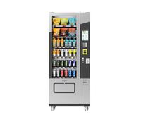 Vending Machine with Card Reader Cashless - Smart Combo Refrigerated Equipment for Drinks and Snacks - Automatic Cooler for Soda, Milk, Coffee - Perfect for Schools, Shopping Malls, Offices