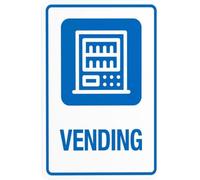 Vending With Graphic Warning Metal Sign Tin Signs Aluminum Plaque for Outdoors Use Yard Farm Fence Home Wall Decor 8x12 inch