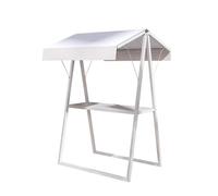 Vendor Stall Cart,Portable Foldable Market Stall Display Stand with Canopy, Hot Dog Vendor Shelf for Street Fairs, Trade Shows, Outdoor Events - Lightweight White Concession Stand