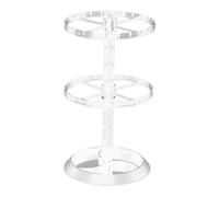 Vendors Earring Display, Rotating Two-Tier Jewelry Stand, Earrings Holder Organizer Rack, Portable Display Tower, Stylish Storage Solution for Home Weddings Birthdays and Gifting, 11.1x6.3x6.3 inches