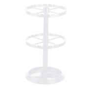 Vendors Earring Display, Rotating Two-Tier Jewelry Stand, Earrings Holder Organizer Rack, Portable Display Tower, Stylish Storage Solution for Home Weddings Birthdays and Gifting, 11.1x6.3x6.3 inches