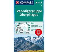 Venedigergruppe / Oberpinzgau +AG (38): 5in1 Wanderkarte , mit Panorama, Aktiv Guide und Detailkarten inklusive Karte zur offline Verwendung in der KOMPASS-App. Fahrradfahren. Skitouren.