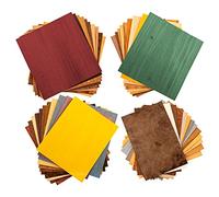 Veneer Variety Pack for Marquetry and Inlay Work with 15 Square Feet of Domestic • Exotic • Various Grain and Color Dyed Raw Wood Veneers • No Two Packs are Alike • Made in The USA