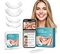 Veneers Teeth for Women & Men, Temporary Veneers Reusable Cosmetic Tooth Cover for Missing or Imperfect Teeth, Fake Teeth that are Easy and Comfortable to Wear