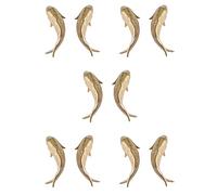 VENEKA 10Pcs Resin Carp Golden Fish Wall Hanging Ornament Personality Fish Figurine Restaurant Background Wall Decor