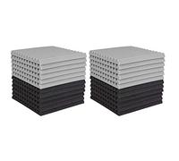 VENEKA 24 Pcs Acoustic Foam Board,Studio Wedge Tile,Acoustic Foam Soundproof Pyramid Studio Treatment Wall Panel 2.5X30X30cm