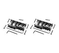 VENEKA 2X 4 String Hardtail Bass Bridge for Precision Style Bass Chrome