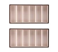 VENEKA 2X 6 Eyeglasses Display Case, Sunglasses Storage Box, Spectacles, Display Tray Holder, Opening Top Flannel Inside.