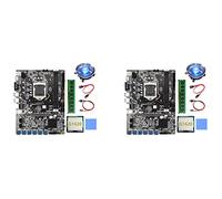 VENEKA 2X B75 BTC Mining Motherboard 12 PCIE to USB LGA1155 DDR3 4GB 1600Mhz RAM+G1620 CPU+SATA Cable B75 ETH Miner Mining