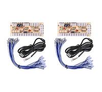VENEKA 2X DIY Arcade Joystick Circuit Board USB Gamepad Control Board for Mame Jamma and Other Pc Games