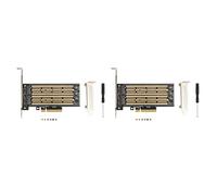 VENEKA 2X M.2 Riser Card M.2 NVME to PCIE X8 Dual Disk Hard Drive SSD Adapter Expansion Card for PCIE X8 X16K Slot Motherboard