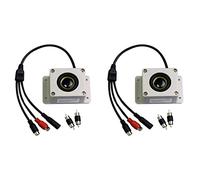VENEKA 2X Microphone Speaker Device for Security Camera Waterproof for IP Camera Audio Recording Two Way Radio Interphone