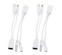 VENEKA 2X Passive Power Over Ethernet PoE Adapter Injector + Splitter Kit 5V 12V 24V 48V