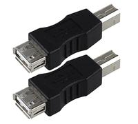 VENEKA 2X USB Type A Female to USB Type B Male Adapter