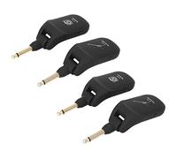 VENEKA 2X Wireless Guitar System Built-in Rechargeable 4 Channels Wireless Guitar Transmitter Receiver for Electric Guitar Bass