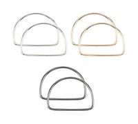 VENEKA 3 Color Wallet Handle Replacement, 6 Pieces Metal Handle Frame 5.3In Handbag Handle Wallet Handle Replacement Bag Making