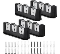 VENEKA 3 Rod Fishing Rod Holder Wall Mount Fishing Rod Rack Horizontal Rod Holder for Wall Garage Boat Accessories 4pcs Grey