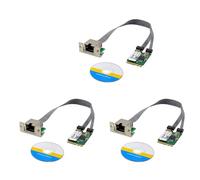 VENEKA 3X M.2 A+E KEY 2.5G Ethernet LAN Card RTL8125B Industrial Control Network Card PCI Express Network Adapter