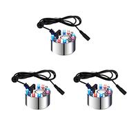 VENEKA 3X Mini Mist Maker, 12 LED Mister Fogger Water Fountain Pond Fog Machine Atomizer Air Humidifier for Halloween,Christmas