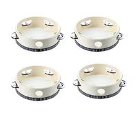 VENEKA 4 Pcs 6 inch Musical Tambourine Tamborine Drum Round Percussion for KTV Party